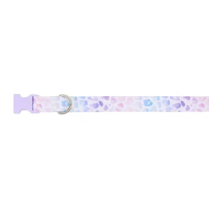 Top Paw® Cheetah Dog Collar, Purple Dog Collar, Comortable, Adjustable, Neoprene, Multiple Sizes