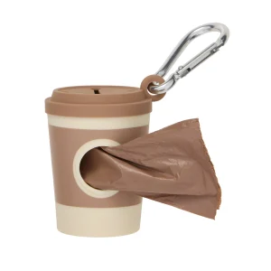 Top Paw ® Coffee Cup Waste Pick Up Bag Dispenser, Easy-Pull Dispenser Preloaded W/ 15 Pick-Up Bags