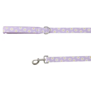 Top Paw® Daisy Dog Leash, Purple Flower Dog Leash, Lavender Dog Leash, 4' Long