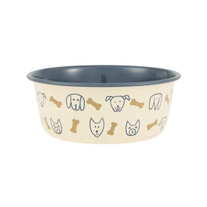 Top Paw® Dog & Bone Novelty Stainless Steel Dog Bowl 12oz, 27oz