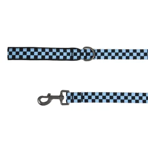 Top Paw® Dog Leash, Walking Dog Leash, Checkered, Blue, Black, 4' Long