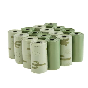 Top Paw® Dog Poop Bags - Extra Thick, Eucalyptus Scent, Green - Cactus & Solids - 60-240 Count