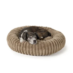 Top Paw® Donut Shape Dog Bed, Multiple Colors, Grey/Brown
