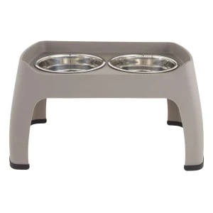 Top Paw® Elevated Double Diner Pet Feeder, Black/Gray, Multiple Sizes, 8"/12"/15"