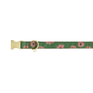 Top Paw® Floral Dog Collar, Adjustable, Comfort, Multiple Sizes, Pink/Green