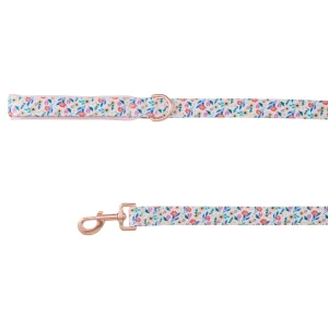 Top Paw® Flower Dog Leash, White Dog Leash, Walking Dog Leash, Neoprene Handle, 4' Long