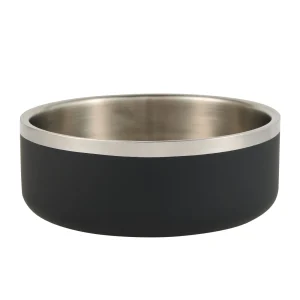 Top Paw® Insulated Stainless Steel Dog Bowl, Non Slip, Black, 12 FL OZ, 74 FL OZ