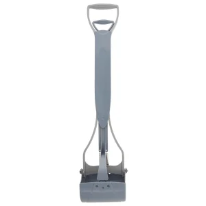 Top Paw® Jaws Poop Scooper, Pinch Handle Easy to Scoop, Gray
