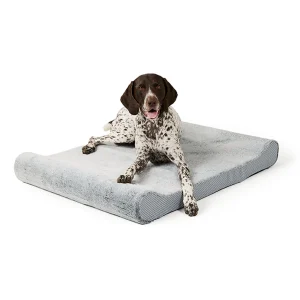 Top Paw® Orthopedic Lounger Dog Bed, Tan /Brown, Large/XLarge, 38Lx30W, 48Lx38W