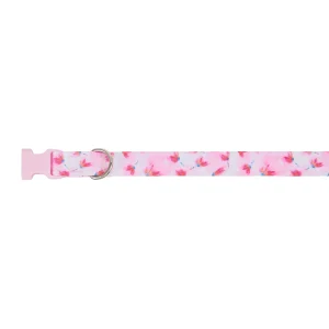 Top Paw® Peony Dog Collar, Flower Dog Collar, White & Pink Dog Collar, Comfortable, Adjustable