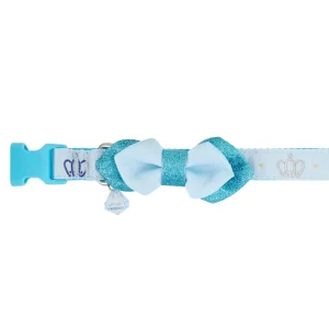 Top Paw® Prince Dog Collar, Blue Dog Collar, Bow, Charm, Adjustable, Multiple Sizes
