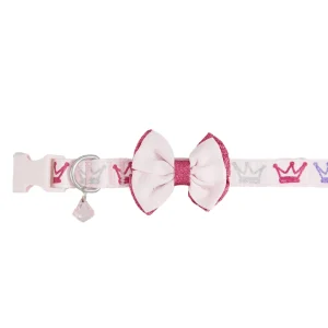 Top Paw® Princess Dog Collar, Pink Dog Collar, Bow, Adjustable, Comfortable, Multiple Sizes