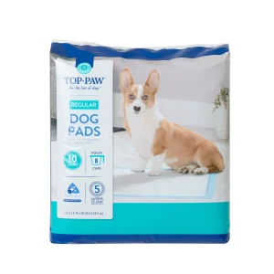 Top Paw® Regular Premium Dog and Puppy Pee Pads, Potty Training, 23" x 24", Unscented, 10 Count