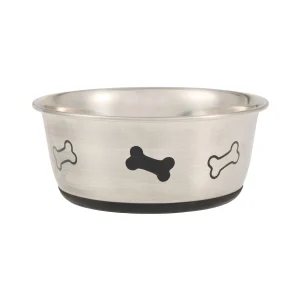 Top Paw® Stainless Steel Bone Print Dog Bowl 12oz, 27oz