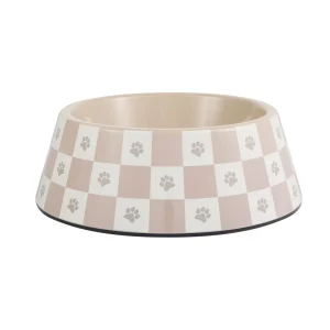 Top Paw® Tan Check Melamine Dog Bowl 12oz, 52oz