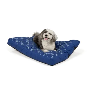 Top Paw® Wave Pillow, Navy & Cream