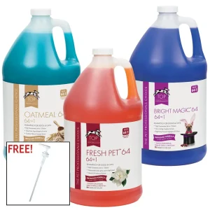 Top Performance 64 to 1 High Concentrate Dog Grooming Shampoos
