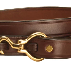 Tory Leather 1 1/2" Belt with Nickel Snaffle Bits