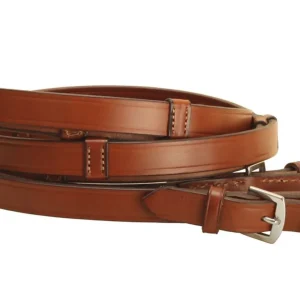 Tory Leather Extra Long Hand Stop Reins with Buckle Ends