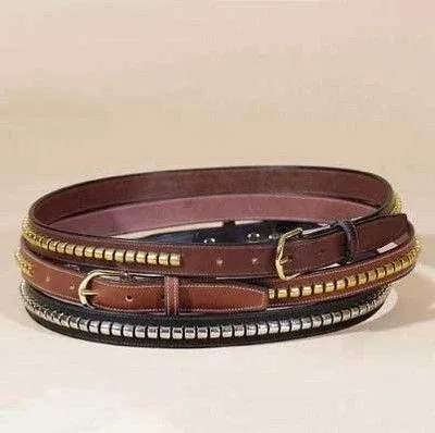 Tory Lthr 1In Stitched Belt Clincher Strip 32 Blk - Image 2