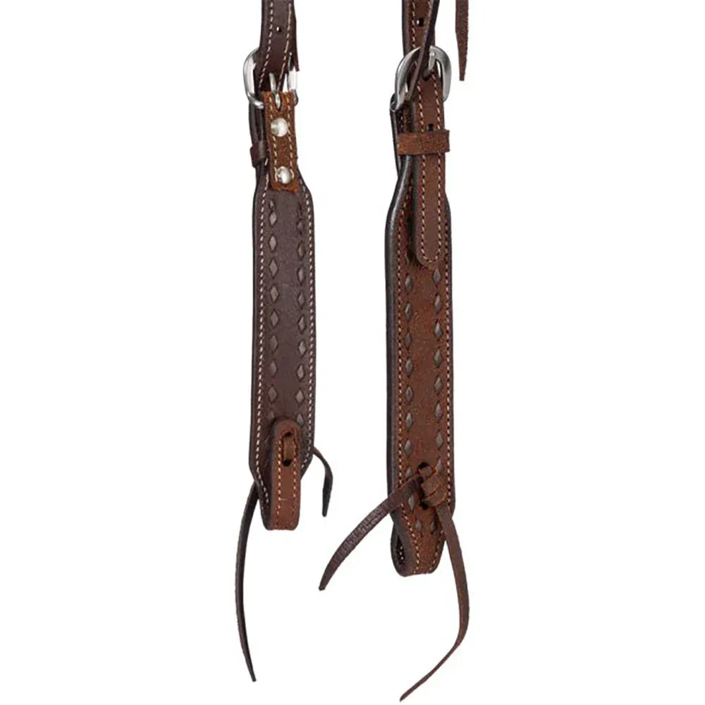 Tough 1 Brown Buckstitch Browband Headstall - Image 2