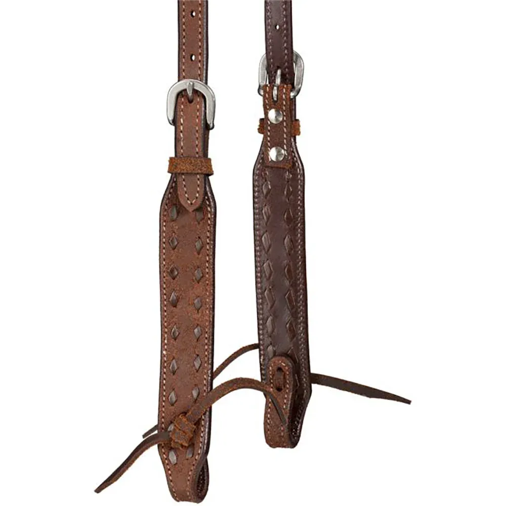 Tough 1 Brown Buckstitch Single Ear Headstall - Image 2