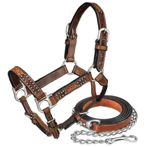 Tough 1 Royal King Mini Cow Puncher Halter With Lead