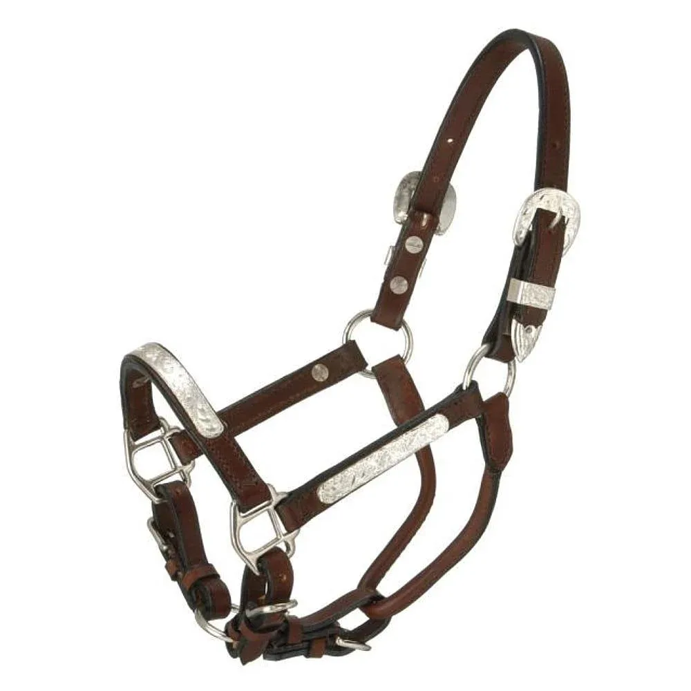Tough 1 Silver Pony Leather Show Halter