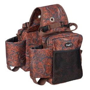Tough 1 Tooled Leather Bottle Saddle Bag