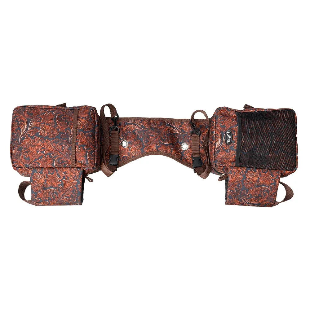 Tough 1 Tooled Leather Bottle Saddle Bag - Image 2