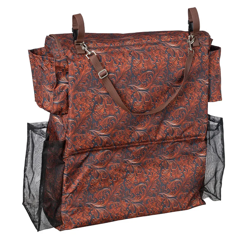 Tough 1 Tooled Leather Deluxe Stall Front Bag - Image 2