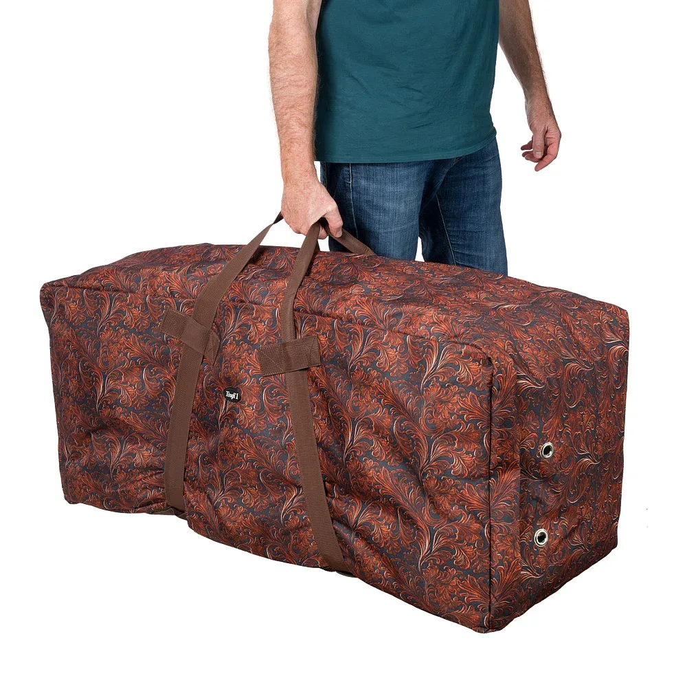 Tough 1 Tooled Leather Hay Bale Cover - Image 2