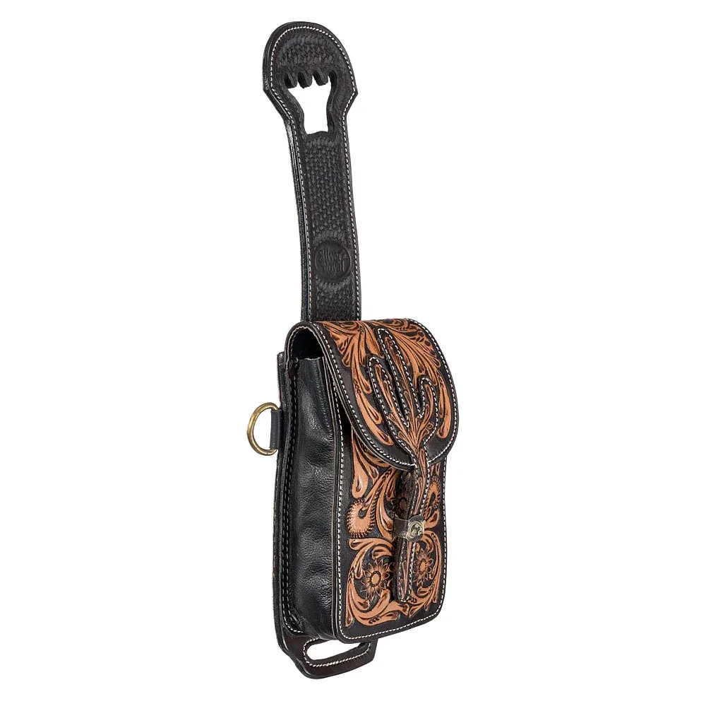 Tough 1 Tooled Leather Rear Cinch Bag - Image 2