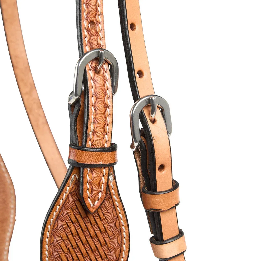 Tough 1 Two Tone Basket Floral Browband Headstall - Image 2