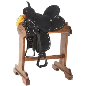 Tough 1 Used 13.5in Black Suede Barrel Saddle