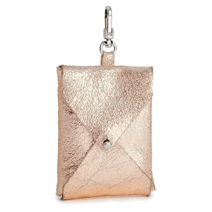 TRACEY TANNER | Luxe Leather Leash Bag in Metallic Rose Gold