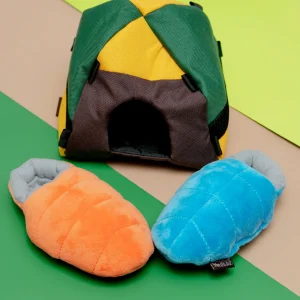 Trailblazing Tent Interactive Plush Dog Toy