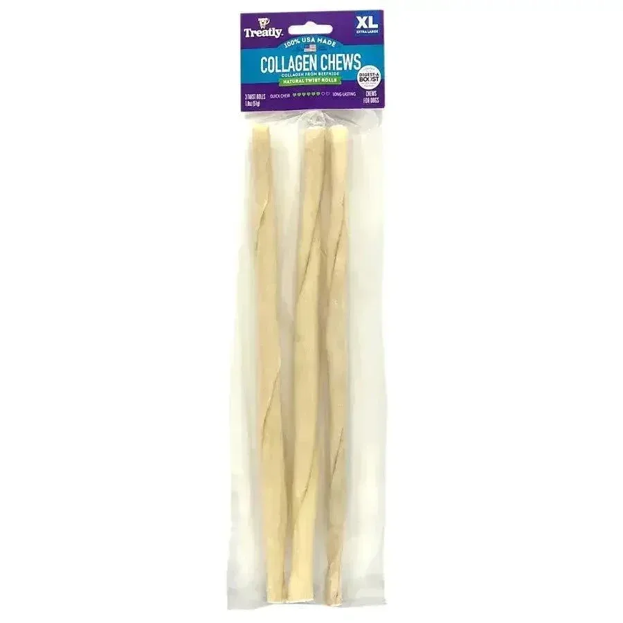 Treatly Collagen Chew Twist Rolls Dog Treats