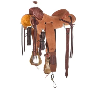 Trent Ward 1/8 Breed Floral Stripdown Seat Rig Ranch Saddle