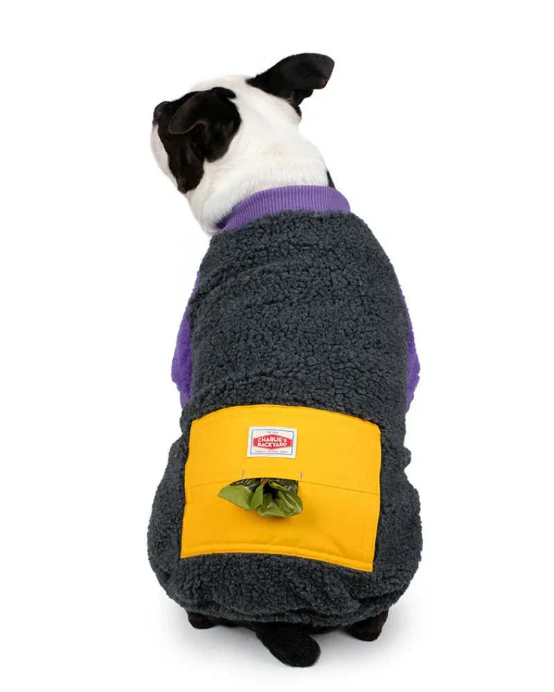 Tripper Nubbly Fleece Dog Pullover in Grey <> - Image 2