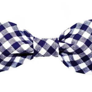 TRISH HAMPTON | Gingham Bow Tie in Blue/White
