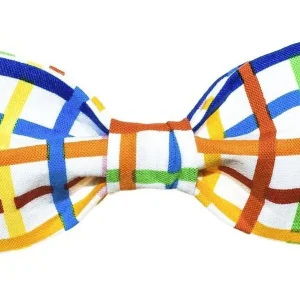 TRISH HAMPTON | Rainbow Plaid Bow Tie