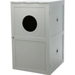 Trixie 2-Story Furnture Style Litter Box Enclosure & Pet Home, Litter Pan Concealment Side Table