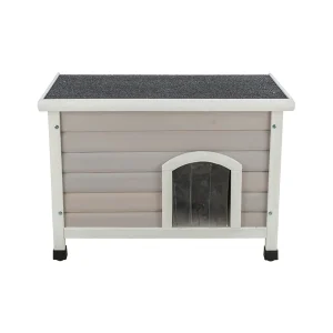 TRIXIE Classic Elevated Weatherproof Cat House, 2 Cover Openings, Indoor-Outdoor Cat Home