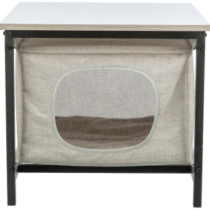 TRIXIE Emmie Indoor Cat Condo, Cat Bed Side Table, Cat Hideaway Cave with Cozy Cushion