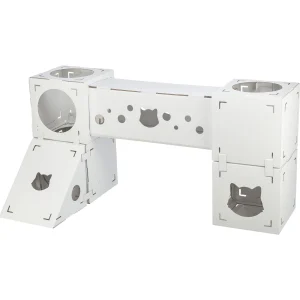 TRIXIE Finca Felice Indoor Modular Cardboard Cat Condo, Cat Play Tower, Corrugated Cat House