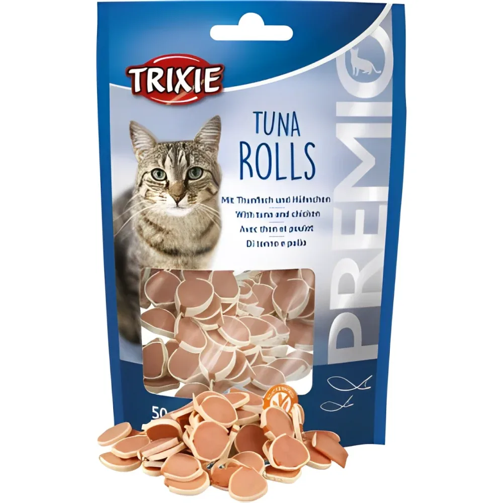 Trixie Premio Tuna Rolls Treats, Kitty Treats Soft Chicken Tuna Delights Cats Combo - Image 2