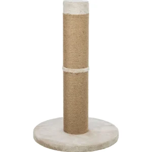 TRIXIE Rue Sisal & Plush 31.5" XXL Cat Scratching Post for Large Cats, Plush Base, Beige