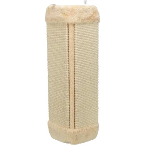 TRIXIE Wall Mount Sisal Scratching Board for Corners, Vertical Cat Scratcher, Beige