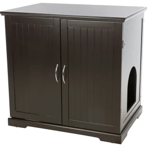 Trixie XL Furniture Litter Box Enclosure, Wooden Cabinet W/ Storage Drawer For Litter Concealment